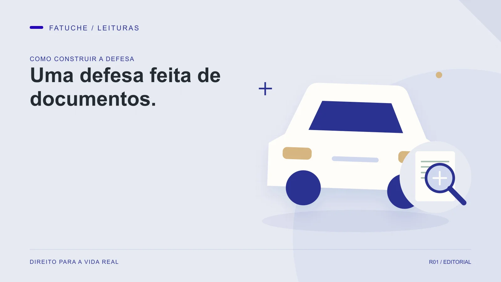 Ilustração editorial: Uma defesa feita de documentos.