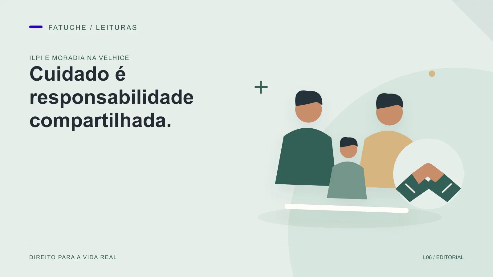 Ilustração editorial: Cuidado é responsabilidade compartilhada.