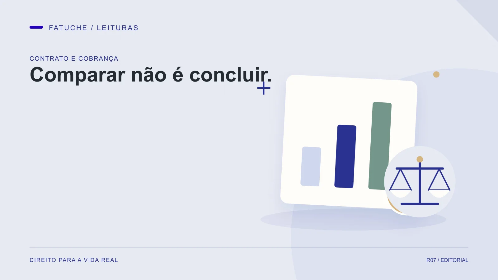 Ilustração editorial: Comparar não é concluir.